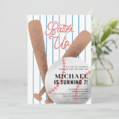 Invitation Batte Up Baseball Anniversaire (Debout devant)