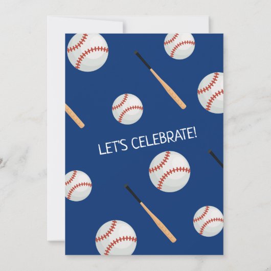 Invitation Batte Up Blue Little Rookie Baseball 1er anniversa (Dos)