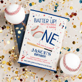 Invitation Batte Up Blue Little Rookie Baseball 1er anniversa