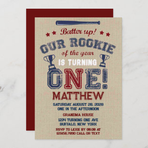 Invitation Batter Notre Petite Rookie Est En Train De Tourner
