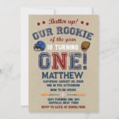 Invitation Batter Notre Petite Rookie Est En Train De Tourner (Devant)
