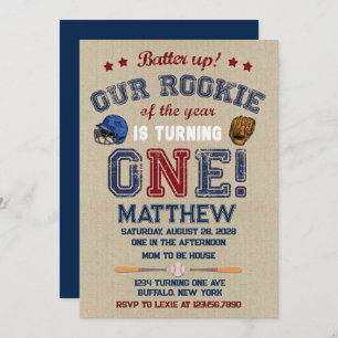 Invitation Batter Notre Petite Rookie Est En Train De Tourner