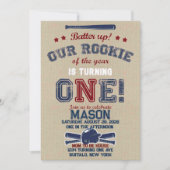 Invitation Batter Notre Petite Rookie Est En Train De Tourner (Devant)