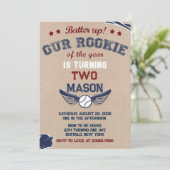 Invitation Batter Notre Petite Rookie Tourne Deux (Debout devant)