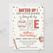 Invitation Batterie de baseball 1er anniversaire (Devant)