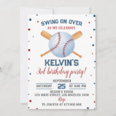 Invitation Batterie de baseball Anniversaire (Devant)