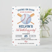 Invitation Batterie de baseball Anniversaire (Debout devant)