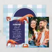 Invitation Batterie de crevettes Partie de l'engagement de fr (Devant / Derrière)