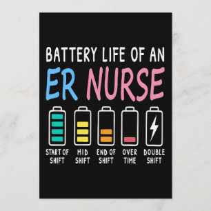 Invitation Batterie de l'humour d'un graphique d'infirmière d