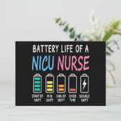 Invitation Battery life of a NICU nurse humor level (Debout devant)