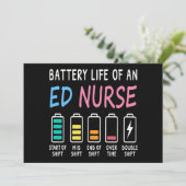 Invitation Battery life of an ED nurse levels humor (Debout devant)