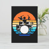 Invitation Batteur Rétro Vintage (Debout devant)