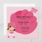 Invitation Batteur Softball (Devant / Derrière)