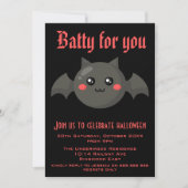 INVITATION BATTY POUR VOUS HALLOWEEN FÊTE (Devant)