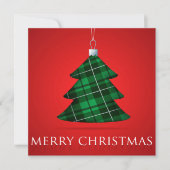 Invitation Baube de Noël Tartan (Devant)