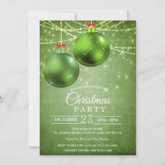 Invitation Bauble de Noël (Devant)