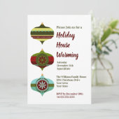 Invitation Bauble rétro | Maison de vacances Fête du Réchauff (Debout devant)