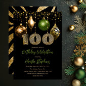 Invitation Baubles de la peau d'animal tropicale 100e fête d'