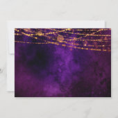 Invitation Baubles de Noël pourpre et or Quinceanera (Dos)