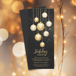 Invitation Baubles d'or Arbre de Noël Ornements