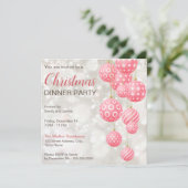 Invitation Baubles roses gris pastel couleurs arrière - plan (Debout devant)