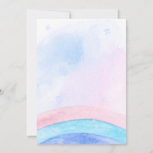 Invitation Baudrier à baudrier à baudrier mignon baby shower (Dos)