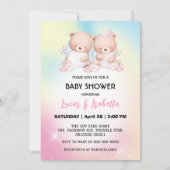 Invitation Baudrier à baudrier à baudrier mignon baby shower (Devant)