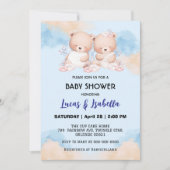 Invitation Baudrier à baudrier à baudrier mignon baby shower (Devant)