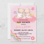 Invitation Baudrier à baudrier à baudrier mignon baby shower (Devant)