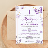 Invitation Bautizo Bautizo Invitacion Papillons Baptême