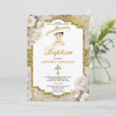 Invitation Bautizo espagnol Fiesta mignon petit garçon Baptêm (Debout devant)