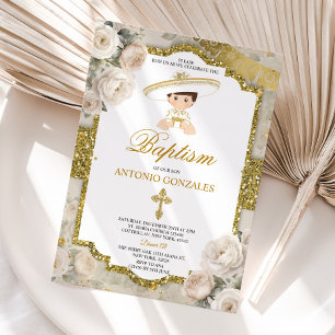 Invitation Bautizo espagnol Fiesta mignon petit garçon Baptêm