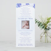 Invitation Bautizo Español | Baptême espagnol Blue Hydrangeas (Debout devant)