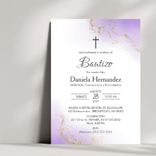 Invitation Bautizo Invitacion Baptême catholique Christening
