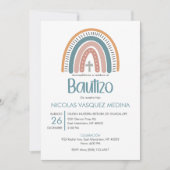 Invitation Bautizo Invitacion Catholique Pastel Arc-en-ciel B (Devant)
