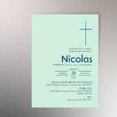 Invitation Bautizo Invitacion Élégant minimaliste Baptême