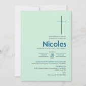 Invitation Bautizo Invitacion Élégant minimaliste Baptême (Devant)