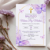 Invitation Bautizo Invitacion en espagnol Baptême Papillons