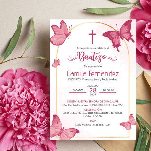 Invitation Bautizo Invitacion en espagnol Baptême Papillons