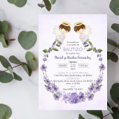 Invitation Bautizo Invitacion Jumeaux mignons anges Baptême g