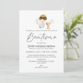 Invitation Bautizo Invitacion mignon GARÇON Angel Simple Bapt (Debout devant)