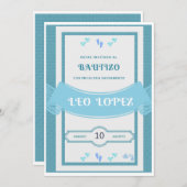 Invitation Bautizo Invitacion niño (Devant / Derrière)