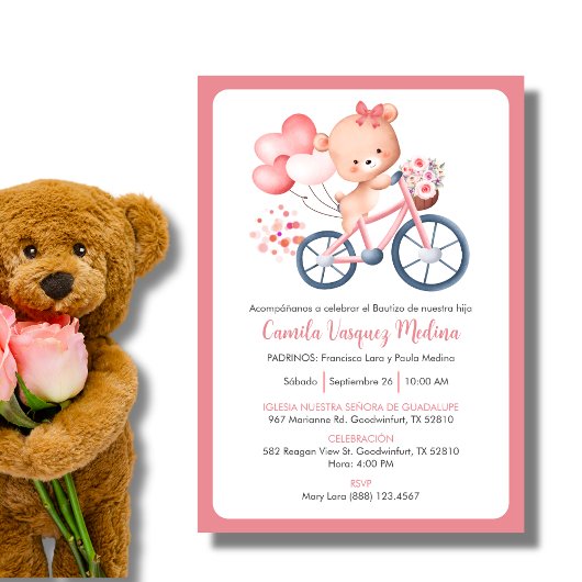 Invitation Bautizo Invitacion Pour Les Filles Baptême Gai