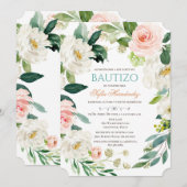 Invitation Bautizo Niña Invitacione De bautizo Niña Baptême (Devant / Derrière)