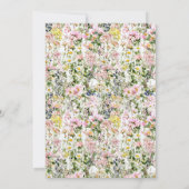 Invitation Bautizo Spanish Baptism Wildflowers Wreath (Dos)