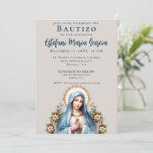 Invitation Bautizo Virgen de Guadalupe Baptême mexicain (Debout devant)