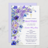 Invitation Bautizo Y Primer Añito de nuestro hija (Devant / Derrière)