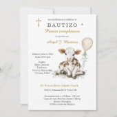Invitation Bautizo y Primer Cumpleaños Niño (Devant)