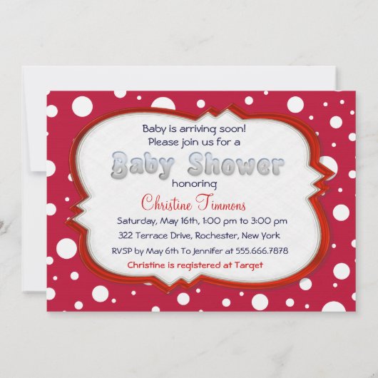 Invitation Bawling Bawling Funny Baby shower neutre (Dos)