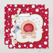 Invitation Bawling Bawling Funny Baby shower neutre (Devant / Derrière)